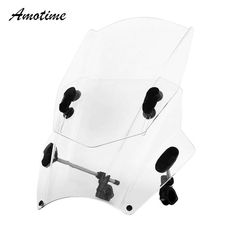 Skirtas KAWASAKI YAMAHA HONDA BMW aukštyn ir žemyn reguliuojamo universalaus motociklo priekinio stiklo priekinio stiklo dangtelių ekrano motociklų deflektorius
