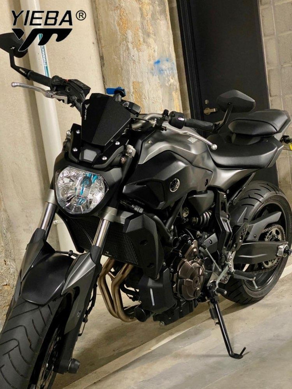 Alumínium motorkerékpár-kiegészítők első szélvédő szélvédő Yamaha MT07 MT-07 MT 07 FZ07 2013 2014 2015 2016 2017-hez