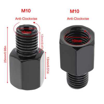 2 buc Adaptor șurub oglindă pentru motocicletă M10 M8 8mm 10mm Conversie filet dreapta stânga șurub pentru oglinda spate motociclete