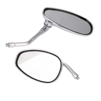 2бр./Универсални 10 мм огледала за обратно виждане Мотоциклет ABS пластмаса Въртящи се странични огледала HD Vision Огледала за обратно виждане Аксесоари