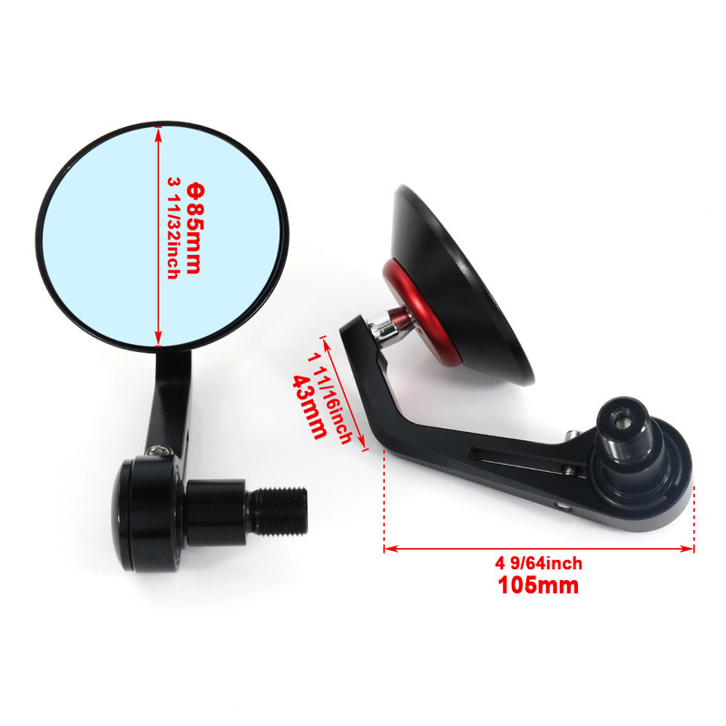 Vhodné pre Yamaha XSR900 XSR700 Tmax500 Tmax530 FZR600 FZR1000 Cafe Racer CNC spätné zrkadlo na konci riadidiel bočné spätné zrkadlá