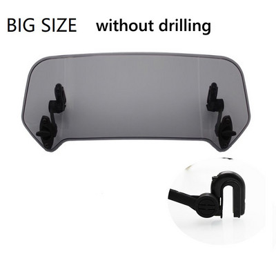 Univerzálny spojler na čelné sklo motocykla s upínacím mechanizmom pre BMW, R1200GS, F800GS, Yamaha...