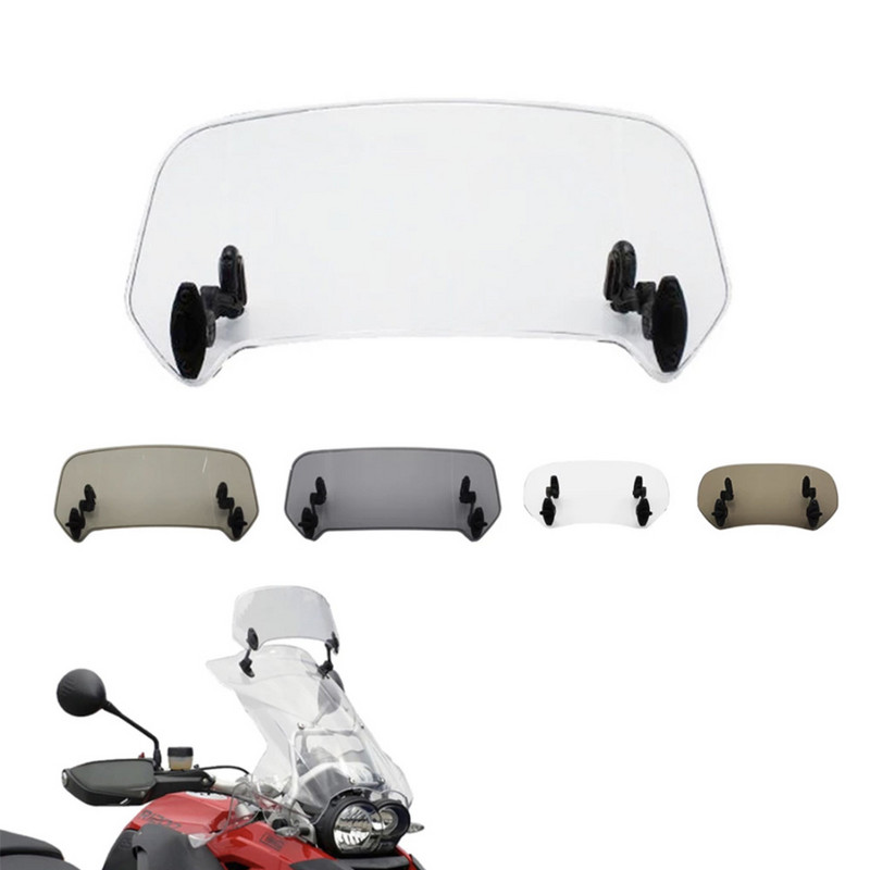 Univerzálny spojler na čelné sklo motocykla s upínacím mechanizmom pre BMW, R1200GS, F800GS, Yamaha...
