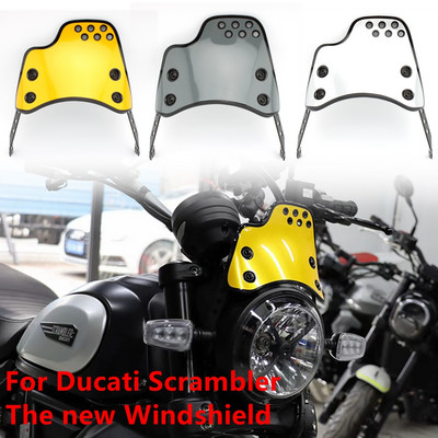 Μοτοσικλέτα Windshield Wind Shield Protection Flyscreen For Ducati Scrambler 2015 2016 2017 2018 2019 2020 2021 2022 23