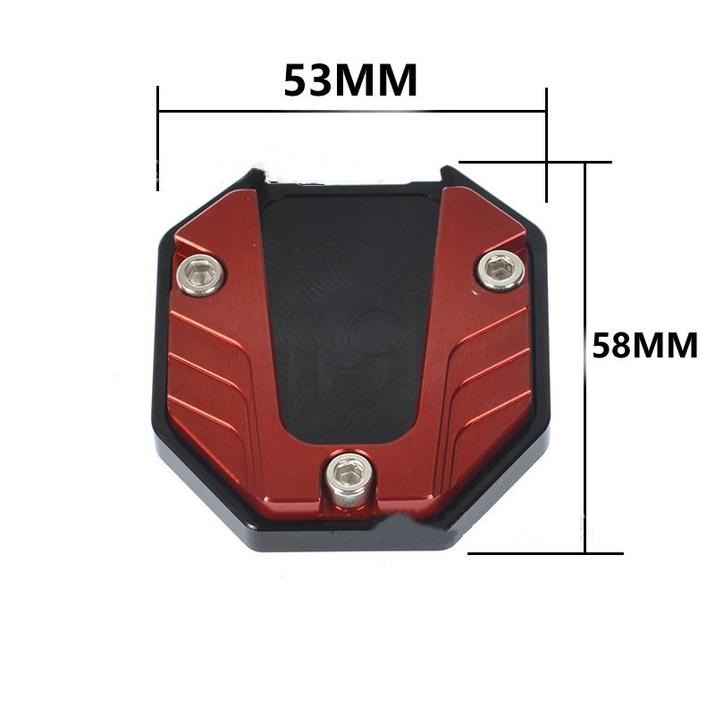 Alumíniumötvözet motorkerékpár támasztótámasz hosszabbító láb oldalsó állvány hosszabbító lábpárna tartólemez motorkerékpár tartozékok