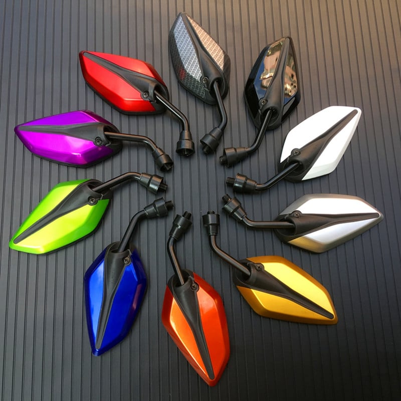 1 pár univerzálnych 10 mm spätných zrkadiel na motocykel, spätné zrkadlo na riadidlá motocykla pre Honda Suzuki Yamaha Scooter