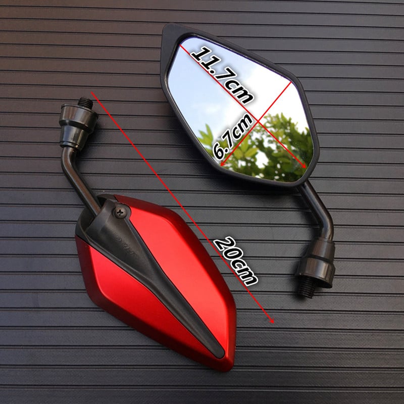 1 pár univerzálnych 10 mm spätných zrkadiel na motocykel, spätné zrkadlo na riadidlá motocykla pre Honda Suzuki Yamaha Scooter