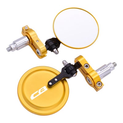 Motocyklové zrkadlá 3-palcové okrúhle skladacie bočné zrkadlá na konci tyče pre Honda CB125R CB650R CB190R CB250R CB300R CB400 CB500X CB1000R