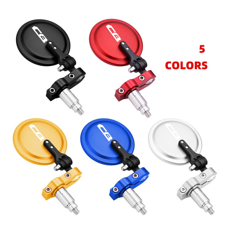 Motocyklové zrkadlá 3-palcové okrúhle skladacie bočné zrkadlá na konci tyče pre Honda CB125R CB650R CB190R CB250R CB300R CB400 CB500X CB1000R