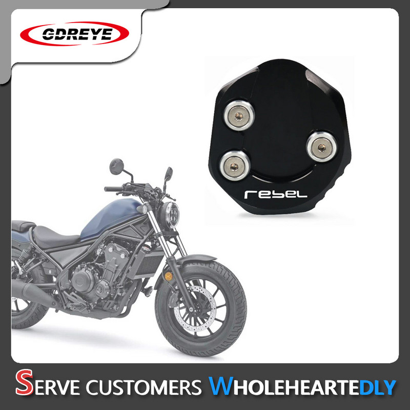 CMX500 motociklų priedai Atraminio stovo šoninio stovo prailginimo padidinimo plokštės padas, skirtas Honda Rebel 500 300 CMX300 CMX500 2017–2021 m.