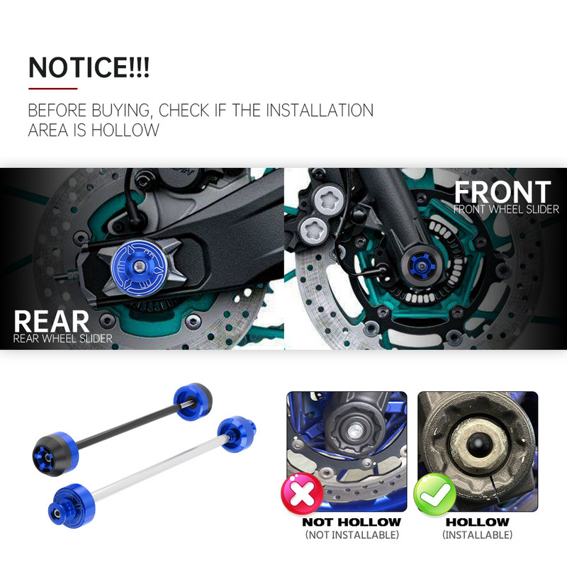 Galinio priekinio rato ašies šakės smūgio slankiklis skirtas YAMAHA MT07 FZ07 XSR700 MT-07 FZ-07 Motociklo stovo sraigtinės svirties ritės MT FZ 07