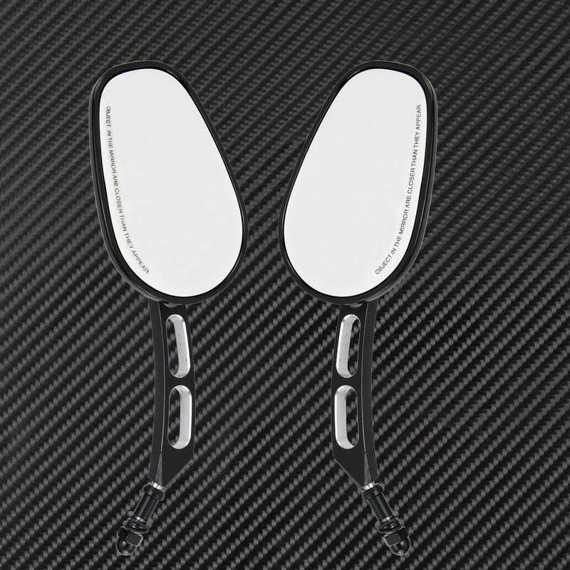 Universalūs motociklo 8 mm galinio vaizdo šoniniai veidrodėliai juodi, skirti Harley Sportster XL1200 XL883 Touring Dyna Fatboy Street Bob Softail