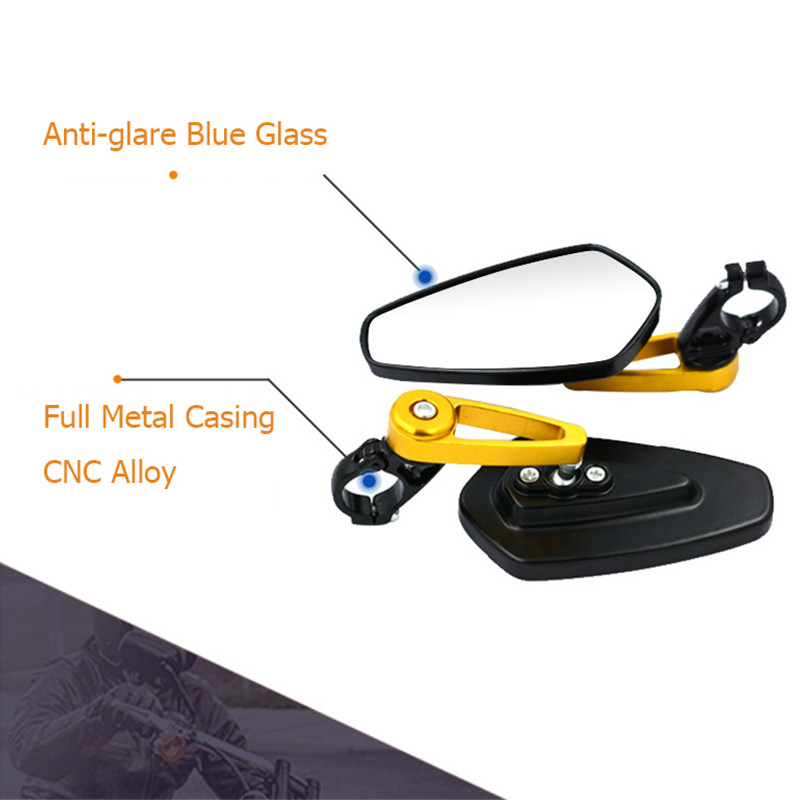 7/8" 22 mm poluga Stražnja ogledala Dodaci za motocikle Motocikli Skuteri Retrovizor Bočna ogledala Moto za Cafe Racer