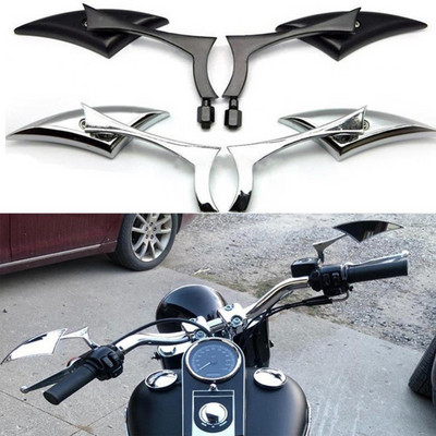 10 mm univerzálne 2-dielne spätné zrkadlo z hliníkovej zliatiny 8/bočné spätné zrkadlá na koniec riadidiel motocykla pre motocykle, pouličné bicykle, športové