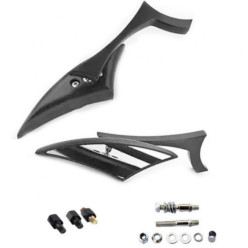 10 mm univerzálne 2-dielne spätné zrkadlo z hliníkovej zliatiny 8/bočné spätné zrkadlá na koniec riadidiel motocykla pre motocykle, pouličné bicykle, športové