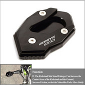 Atraminio stovo šoninio stovo prailginimo pagalvėlės atraminė plokštė, skirta KAWASAKI VERSYS 1000 VERSYS1000 2015-2019 2020 2021 m.