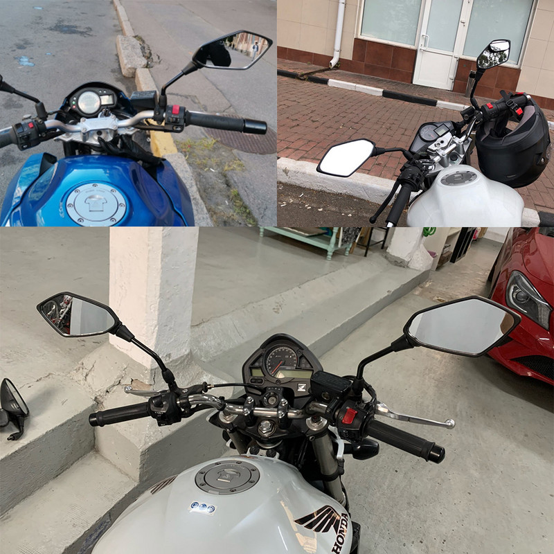 Motorkerékpár tükör oldalsó domború tükör 8mm 10mm szénszálas univerzális Honda Black SpiRit NC750X CB1100 CRF1000L AFRICA TWIN készülékhez