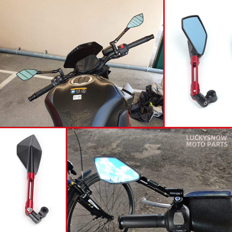 Universaalne mootorratta peegel CNC külgmine tahavaade kawasaki Z900 Z 900 sinine pimestamisvastase peegli jaoks