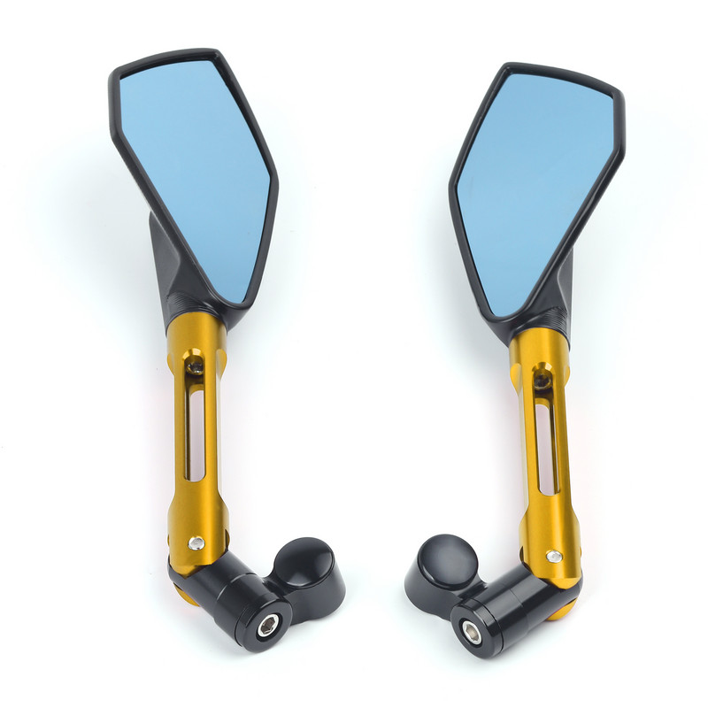 Universaalsed mootorrattatarvikud CNC-alumiiniumist sinise objektiiviga tahavaate küljepeegel Yamaha MT-07 MT07 jaoks 2014-2020