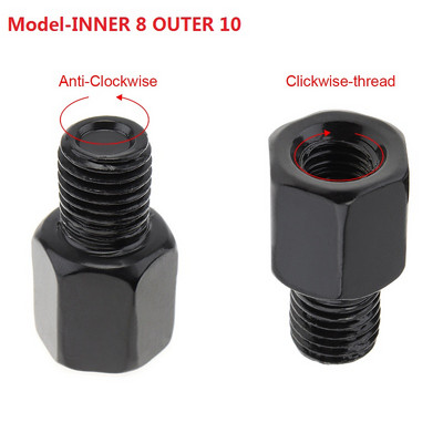 1 buc Adaptoare oglinzi retrovizoare pentru motociclete Șuruburi 8mm până la 10mm Adaptor filet invers dreapta stânga șurub de conversie Instrumente convenabile