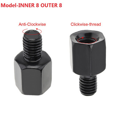 1 buc Adaptoare oglinzi retrovizoare pentru motociclete Șuruburi 8mm până la 10mm Adaptor filet invers dreapta stânga șurub de conversie Instrumente convenabile