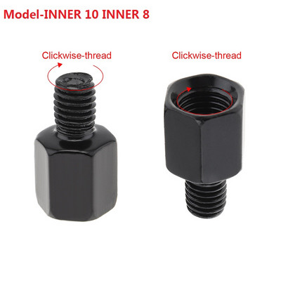 1 buc Adaptoare oglinzi retrovizoare pentru motociclete Șuruburi 8mm până la 10mm Adaptor filet invers dreapta stânga șurub de conversie Instrumente convenabile