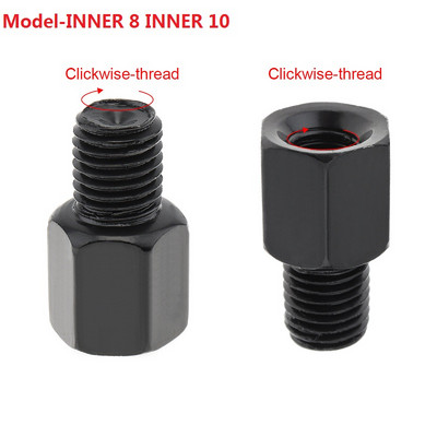 1 db motorkerékpár visszapillantó tükör adapterek csavarok 8 mm-től 10 mm-ig hátramenet jobb bal menet adapter átalakító csavar Kényelmes szerszámok