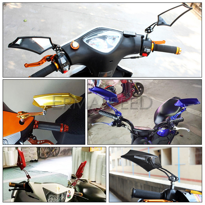 1 paar pööratavat universaalset 8 mm 10 mm mootorratta tahavaatepeeglid Mootorratta elektriline tõukeratas Mootorratta küljepeeglid tarvikud