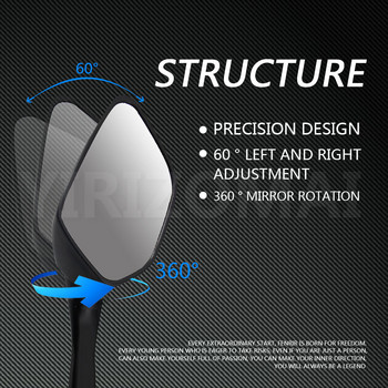 Аксесоари за мотоциклети Странични огледала за мотоциклети Огледала за обратно виждане в мъртва точка за Yamaha YZF R3 R25 2015-2017 YZF-R3 YZF-R25