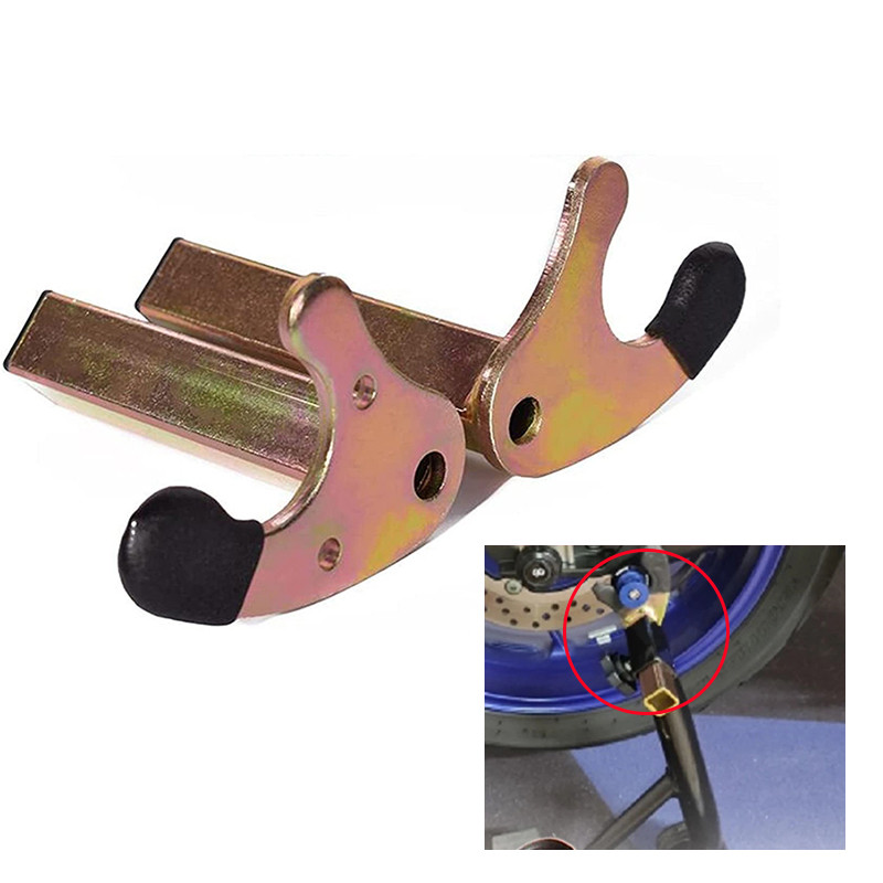 2db/pár Motorkerékpár állványok Keréktartó keret Állvány Lengőkar Emelő Állvány Horgok Villa U-stílusú Gumi L típus 10cm hosszúság