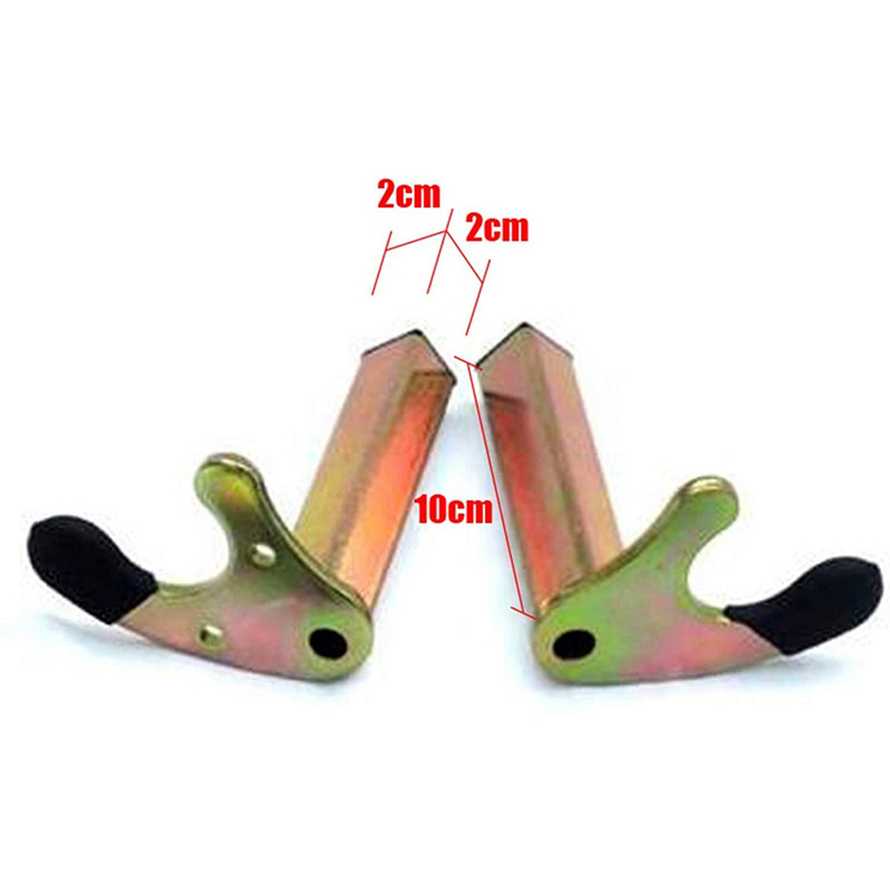 2db/pár Motorkerékpár állványok Keréktartó keret Állvány Lengőkar Emelő Állvány Horgok Villa U-stílusú Gumi L típus 10cm hosszúság