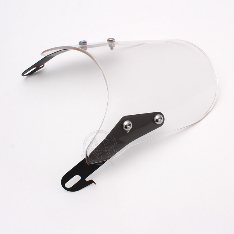 Must / selge mootorrataste kohandatud kompaktne sport tuulesuunaja retro tuuleklaas 4-7'' esilatern universaalne, sobib Yamaha Harley jaoks