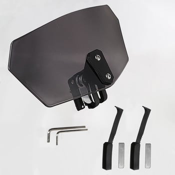 Παρμπρίζ 1X Universal Motorcycle Smoke Windreflector Windshield For Triumph Yamaha Suzuki Honda Harley Touring BMW