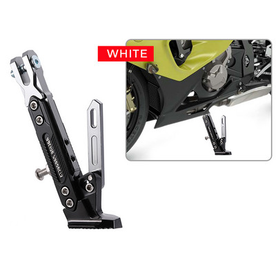 Állítható CNC fém motorkerékpár lábtartó rúgás oldalsó konzol Tartós korrózióálló konzol motorkerékpár állvány