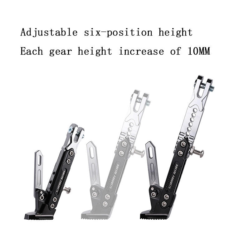 Állítható CNC fém motorkerékpár lábtartó rúgás oldalsó konzol Tartós korrózióálló konzol motorkerékpár állvány
