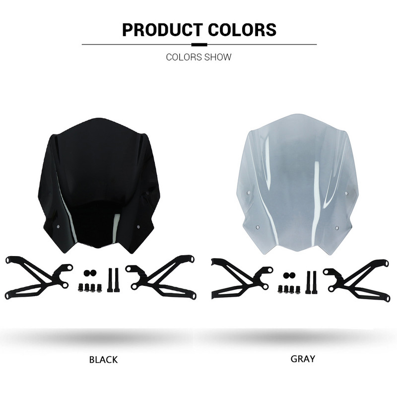 BMW G310R G 310R 2017-2022 esiklaasi esiklaasile koos kinnitusklambriga Mootorratta tarvikud Deflektor G310 R ABS plastik