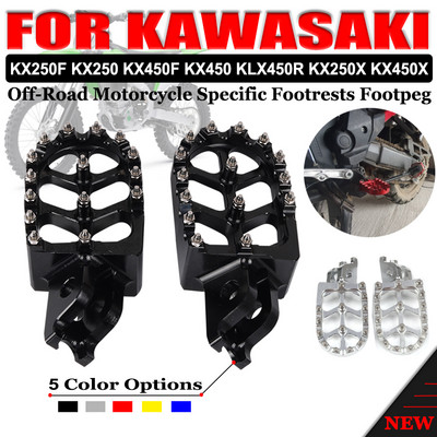 Pre Kawasaki KX250F KX250 KX450F KX450 KLX450R KX250X KLX 450R KX450X Príslušenstvo pre motocykle, opierky nôh, stúpačky, pedále