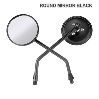 Oglindă retrovizoare laterală pentru motocicletă cu șuruburi de 10 mm Motocicletă universală rotundă pătrată retro modificată pentru Honda pentru yamaha