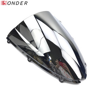 HotSale Kawasaki Ninja ZX6R 636 2005 2006 2007 2008 05 06 07 08 ZX10R 2006 2007 06 07 Szélvédő Szélvédő Dupla buborék