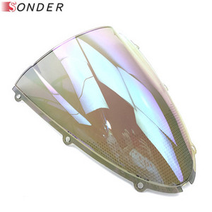 HotSale Kawasaki Ninja ZX6R 636 2005 2006 2007 2008 05 06 07 08 ZX10R 2006 2007 06 07 Szélvédő Szélvédő Dupla buborék