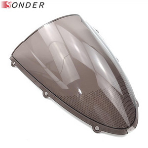 HotSale Kawasaki Ninja ZX6R 636 2005 2006 2007 2008 05 06 07 08 ZX10R 2006 2007 06 07 Szélvédő Szélvédő Dupla buborék