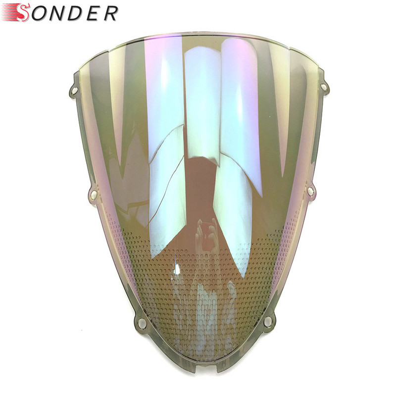 HotSale Kawasaki Ninja ZX6R 636 2005 2006 2007 2008 05 06 07 08 ZX10R 2006 2007 06 07 Szélvédő Szélvédő Dupla buborék