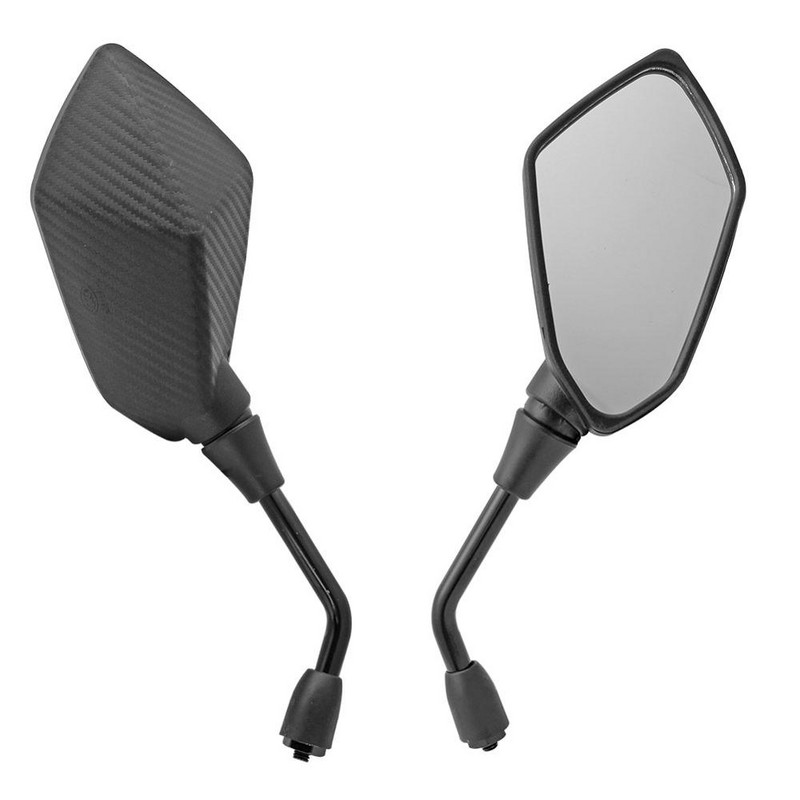Univerzális 10 mm-es motorkerékpár tükrök motorkerékpár Retro fekete visszapillantó tükrök robogó motor tükör Harley Yamaha Suzuki Hondához