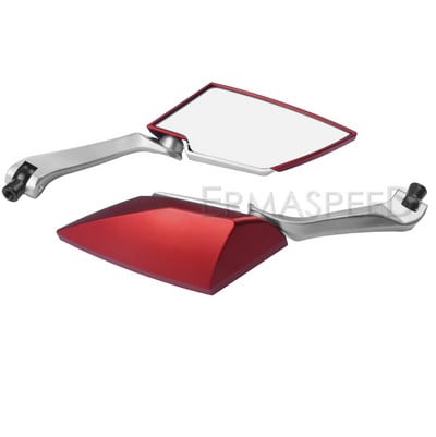 Motocyklové zrkadlo z uhlíkových vlákien, červené spätné zrkadlá na skúter, 8 mm, 10 mm, bočné zrkadlo pre motorku, skúter, príslušenstvo pre pouličné bicykle