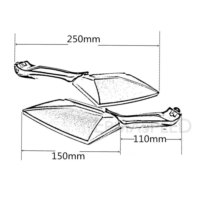 Motocyklové zrkadlo z uhlíkových vlákien, červené spätné zrkadlá na skúter, 8 mm, 10 mm, bočné zrkadlo pre motorku, skúter, príslušenstvo pre pouličné bicykle