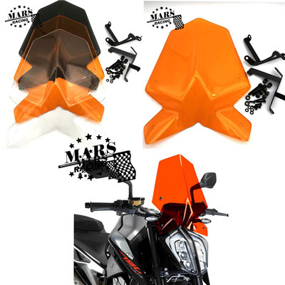 Мотоциклет Спортно предно стъкло Предно стъкло Козирка Viser Подходящ за Duke 125 390 2017 2018 2019 2020 Duke125 Duke390 Double Bubble