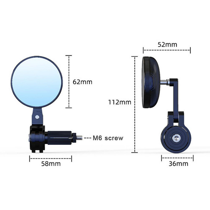 2 DB motorkerékpár univerzális CNC alumínium hátulnézet 3" kormányrúd vége 7/8" tükrök Motorkerékpár Moto visszapillantó tükör oldalnézeti tükrök