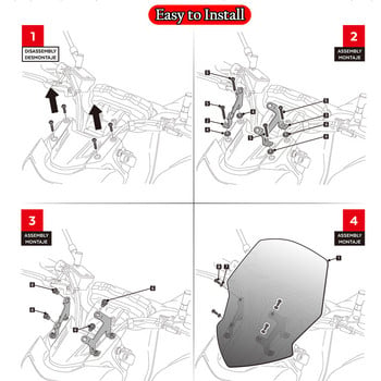 Για YAMAHA MT07 FZ07 2013 2014 2015 2016 2017 2018 2019 2020 Παρμπρίζ Μοτοσικλέτας FZ-07 MT 07 Parabris FZ 07 MT-07 Παρμπρίζ