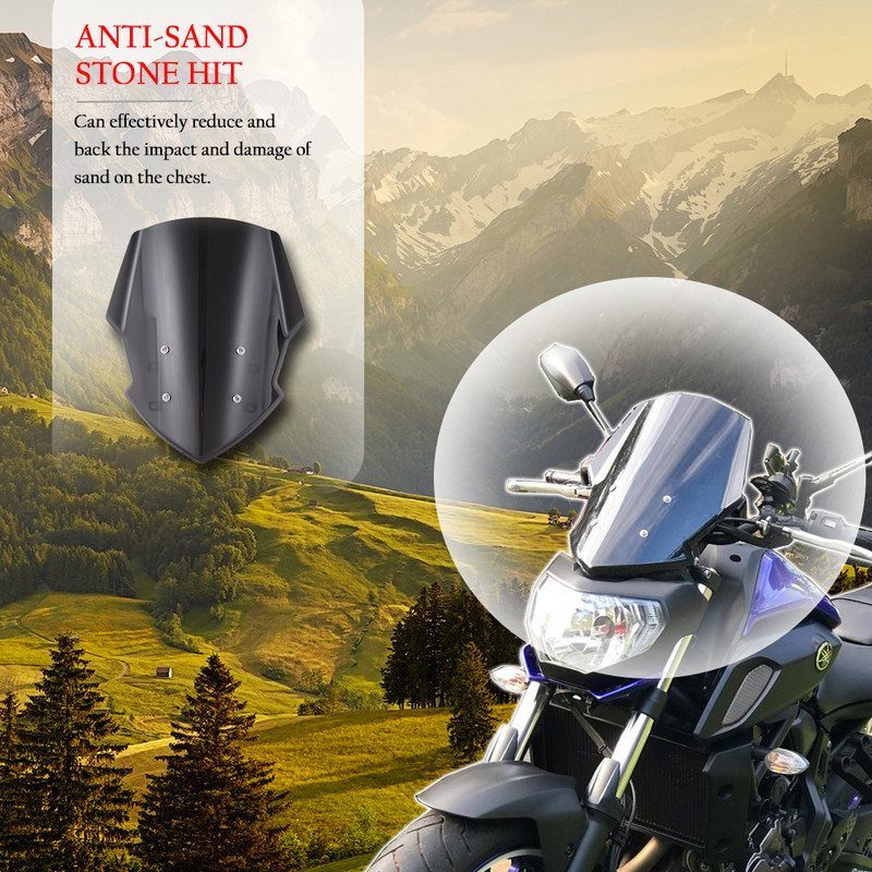 Pre YAMAHA MT07 FZ07 2013 2014 2015 2016 2017 2018 2019 2020 Čelné sklo motocykla FZ-07 MT 07 Parabris FZ 07 MT-07 Čelné sklo