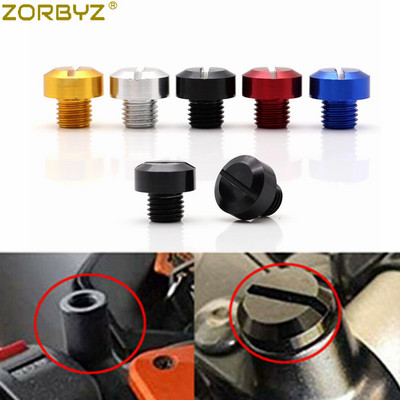 ZORBYZ 2 buc. Universal Motocicletă CNC M10 * 1,25 Oglindă orificiu dop șurub șuruburi capace Capace șurub în sensul acelor de ceasornic pentru Honda Suzuki